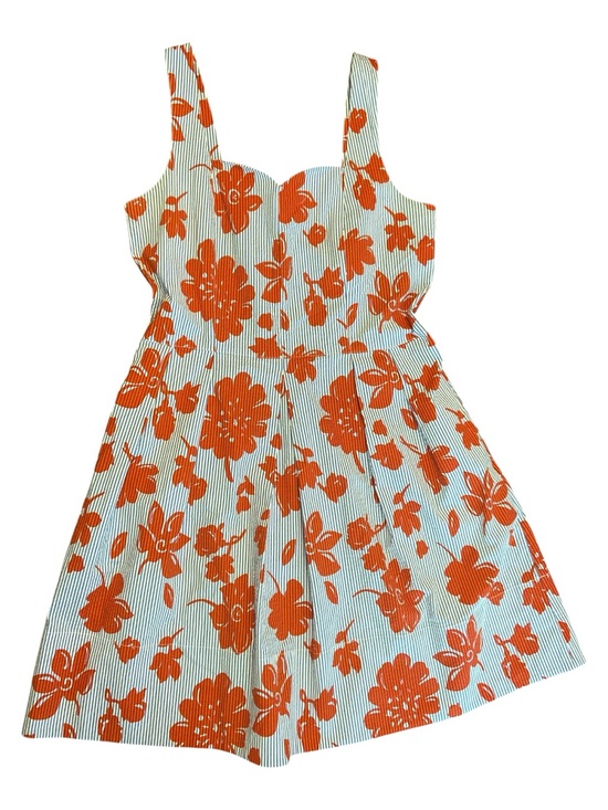 Draper James Dresses & Skirts - Draper James Red Floral Stripe Sundress 8 Flawed